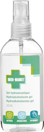 Medi Market Gel Hydroalcoolique Spray 100ml | Désinfectant pour les mains