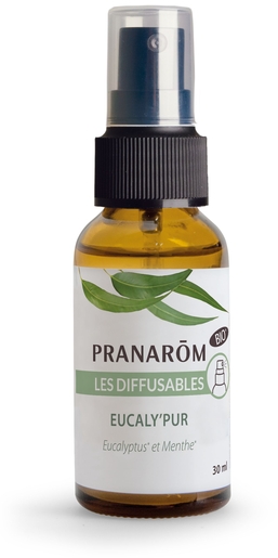 Pranarôm Les Diffusables Eucaly Pur Bio Spray 30ml | Diffuseurs et mélanges d'huiles essentielles pour diffusion