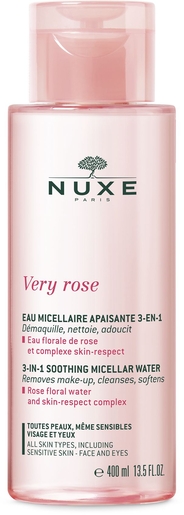 Nuxe Very Rose Eau Micellaire Apaisante 3en1 400ml | Démaquillants - Nettoyage