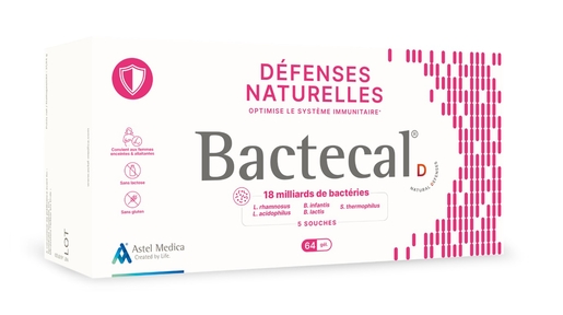 Bactecal D Défenses Naturelles 64 Gélules | Défenses naturelles - Immunité