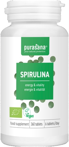 Purasana Spiruline 360 comprimés | Défenses naturelles - Immunité