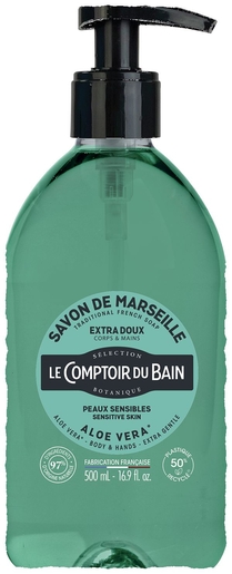 Le Comptoir du Bain Savon Liquide Marseille Aloé 500ml | Bain - Douche