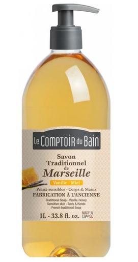 Le Comptoir du Bain Savon Liquide Marseille Vanille-Miel 500ml | Hygiène quotidienne
