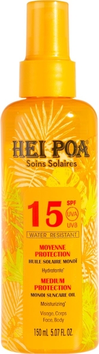 Hei Poa Huile Solaire Monoi Ip15 150ml | Crèmes solaires