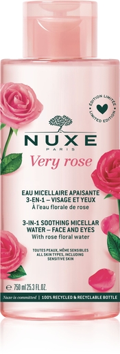 Nuxe Very Rose Eau Micellaire Apaisante 3en1 750ml | Soins du visage