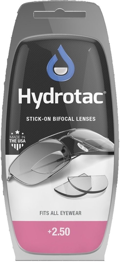 Hydrotac Stick-on Bifocal Lenses +2.50 2 | Lunettes