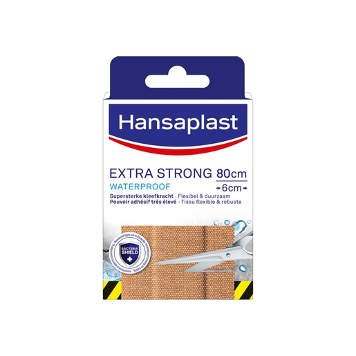 Hansaplast Extra Strong Pansement Waterproof 80x6cm | Pansements - Sparadraps - Bandes