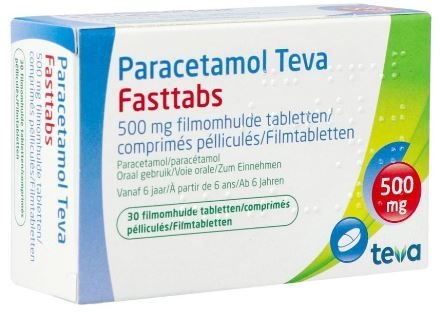 Paracetamol Teva Fasttabs 500mg 30 Comprimés | Fièvre