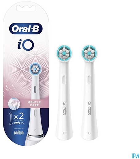 Oral-B iO Gentle Care Brossettes Blanc 2 Pièces | Brosse à dent