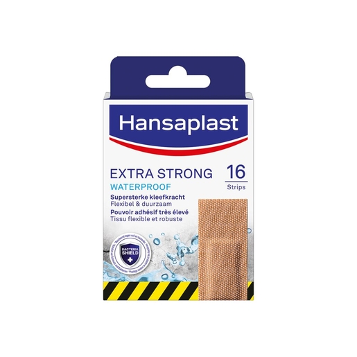 Hansaplast Extra Strong 16 Pansements Waterproof | Pansements - Sparadraps - Bandes