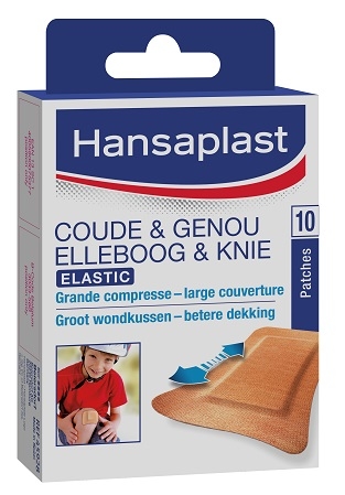 Hansaplast Elastic 10 Patches Coude &amp; Genou | Pansements - Sparadraps - Bandes