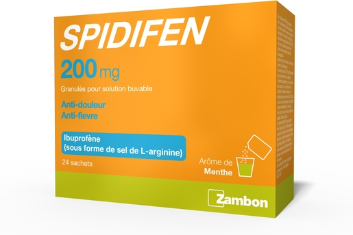 Spidifen 200mg 24 Sachets de Granulés | Maux de tête - Douleurs diverses