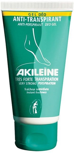 Akileine Verte Gel Deo Anti-Transpirant Pieds 75ml | Echauffement - Transpiration