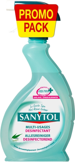 Sanytol Spray Désinfectant Multi-Usages Duopack 500ml (1+1 gratuit) | Désinfectants