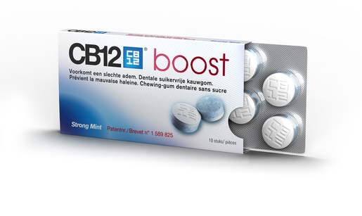 CB12 Boost Strong Mint Chewing Gum 10 | Haleine