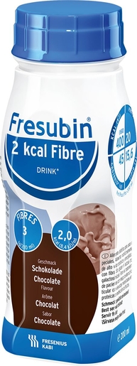 Fresubin 2kcal Fibre Drink Chocolat 4x200ml | Nutrition orale