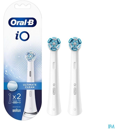 Oral-B iO Ultimate Clean Brossettes Blanc 2 Pièces | Brosse à dent