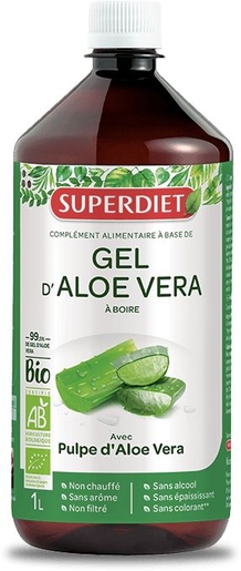 SuperDiet Gel d&#039;Aloe Vera Bio 1L | Produits Bio