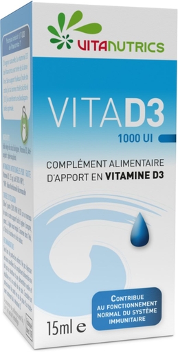 VitaD3 1000ui Vitanutrics Gouttes 15ml | Vitamines D