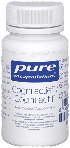 Pure Encapsulations Cogni Actif 60 Capsules | Examens - Etudes