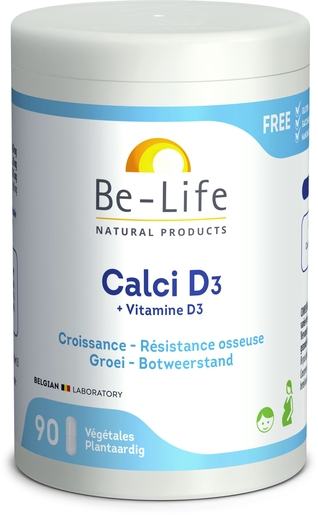 Be Life Calci D3 90 Gélules | Calcium