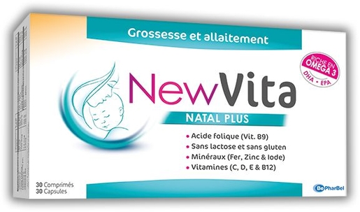 NewVita Natal Plus 30 Comprimés + 30 Capsules | Vitamines et compléments alimentaires grossesse
