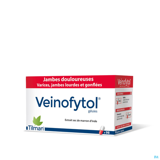 Veinofytol 50mg 98 Gélules | Jambes lourdes
