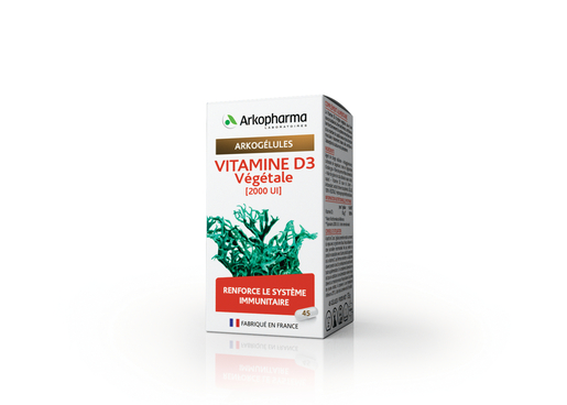 Arkogélules Vitamine D3 Végétale 45 Capsules | Défenses naturelles - Immunité