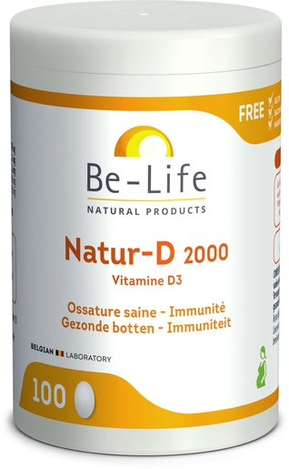 Be Life Natur D 2000 100 Gélules | Vitamines D