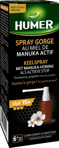Humer Spray Gorge Miel Manuka Actif 20ml | Apithérapie