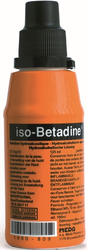 iso-Betadine Solution Hydroalcoolique 5% 125ml | Désinfectants - Anti infectieux