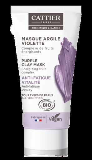 Cattier Mini Masque Argile Violette Bio 30ml | Soins du visage