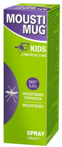 Moustimug 9,5% Deet Spray 100ml | Anti-moustiques - Insectes - Répulsifs 