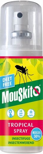 Mouskito Tropical Deet Free Spray 100ml | Anti-moustiques - Insectes - Répulsifs 