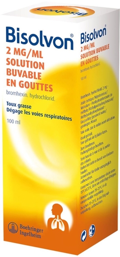 Bisolvon 0.2% Solution Buvable en Gouttes 100ml | Toux grasse