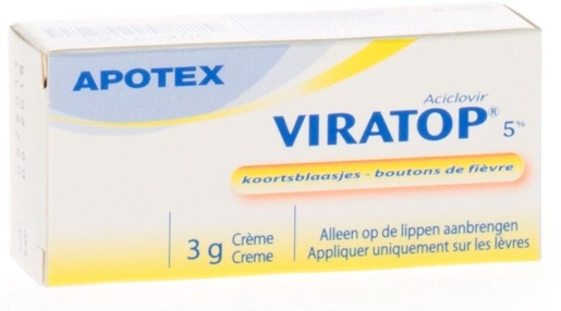 Viratop Apotex 5% Crème 3g | Bouton de fièvre - Herpès