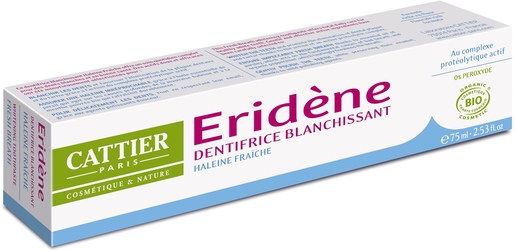 Cattier Eridene Dentifrice Blanchissant Bio 75gr | Dentifrice - Hygiène dentaire