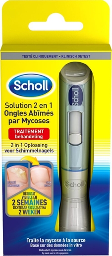 Scholl 2en1 Ongles Abimes Mycoses 3,8ml + 5 Limes | Mycose - Pied d'athlète