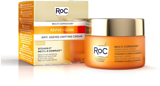 Roc Multi Correxion Renouveau + Eclat Crème Anti-âge Riche 50ml | Antirides - Anti-âge