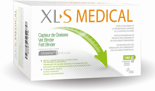 XLS Medical Capteur de Graisses 180 Comprimés | Capteurs de graisse