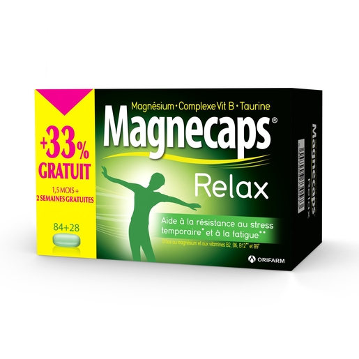 Magnecaps Relax 84+28 Comprimés | Stress - Relaxation