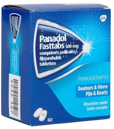 Panadol Fasttabs 500mg 60 Tablettes | Fièvre
