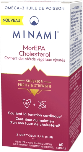 Minami MorEPA Cholesterol 60 Capsules | Cholestérol