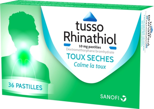 Tusso Rhinathiol 10mg 36 Comprimés A Sucer | Toux sèche