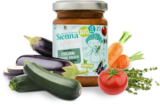 Sienna &amp; Friends Sauce Italienne Aux Légumes +8 Mois 130g | Alimentation