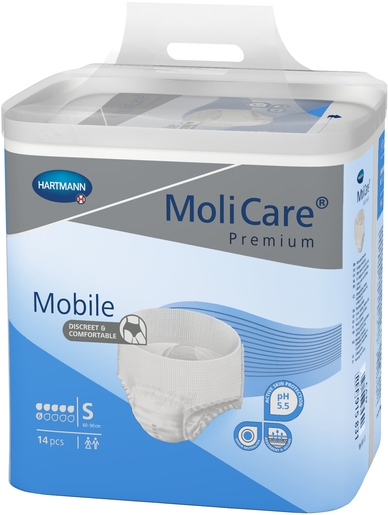 MoliCare Premium Mobile 6 Drops 14 Slips Taille Small | Changes - Slips - Culottes