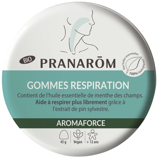 Pranarôm Aromaforce Gommes Respiration 45g | Aide la respiration