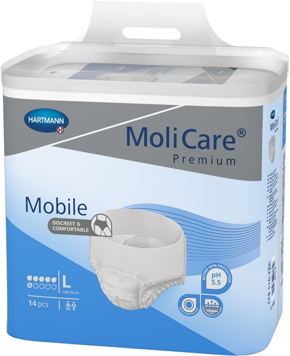 MoliCare Premium Mobile 6 Drops 14 Slips Taille Large | Changes - Slips - Culottes