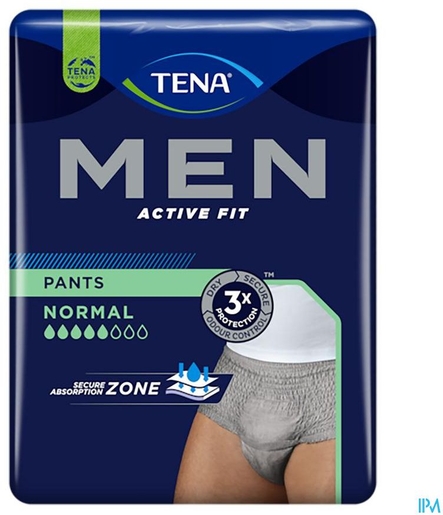 Tena Men Active Fit Pants Normal Gris L/XL 10 Pièces | Changes - Slips - Culottes