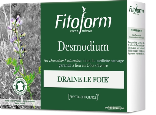Fitoform Desmodium 20 Ampoules | Dépuratif - Détoxifiant